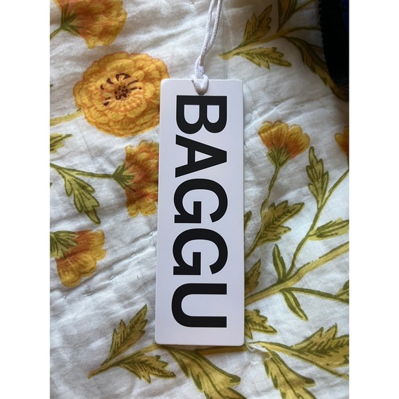 NWT boygenius x BAGGU Medium Nylon Crescent Pink Carnation Blue Crossbody Bag - Picture 7 of 8